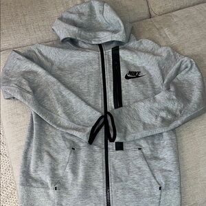 Nike Heather Gray Full-Zip Hoodie